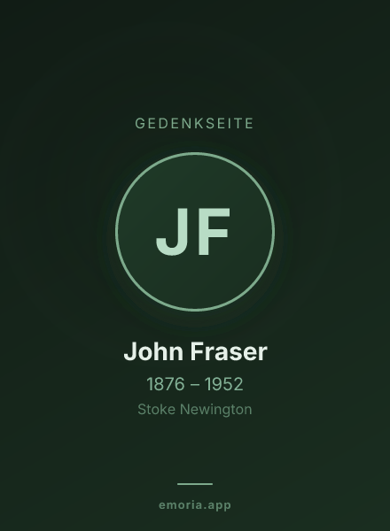 Gedenkportrait von John Fraser