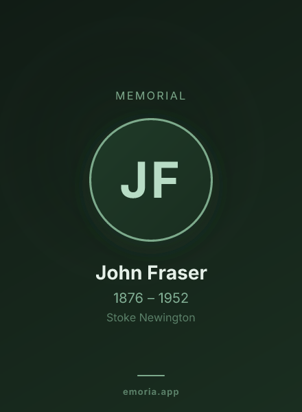 Memorial portrait of John Fraser