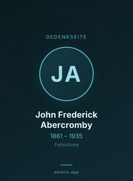 Gedenkportrait von John Frederick Abercromby
