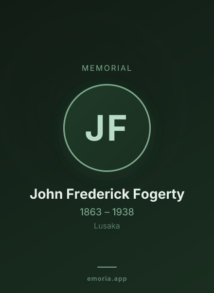 Memorial portrait of John Frederick Fogerty