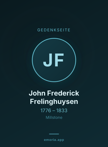 Gedenkportrait von John Frederick Frelinghuysen