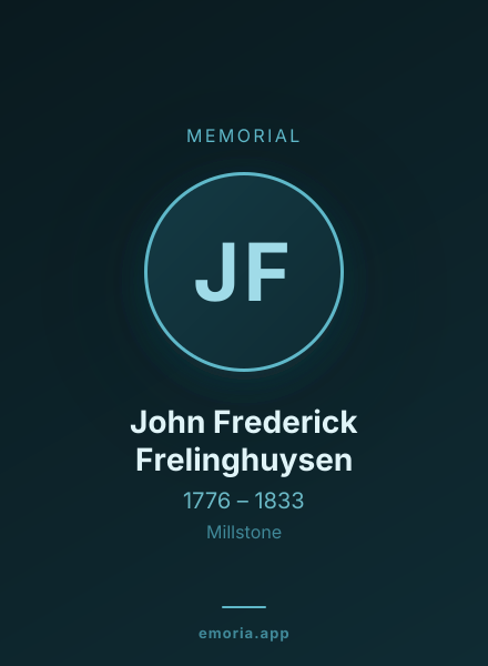 Memorial portrait of John Frederick Frelinghuysen