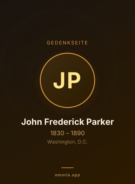 Gedenkportrait von John Frederick Parker