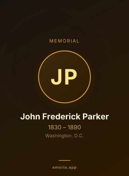Memorial portrait of John Frederick Parker