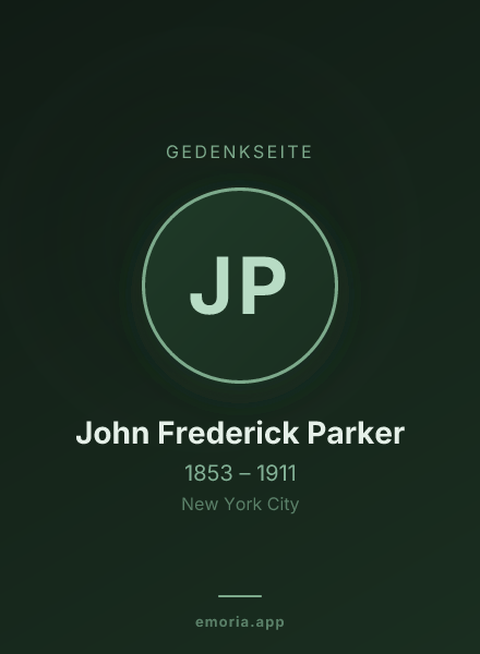 Gedenkportrait von John Frederick Parker