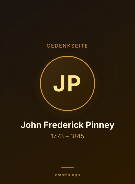 Gedenkportrait von John Frederick Pinney