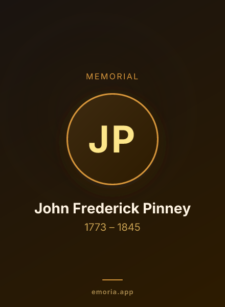Memorial portrait of John Frederick Pinney