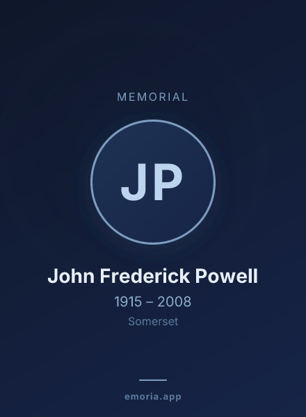 Memorial portrait of John Frederick Powell