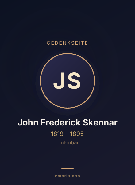 Gedenkportrait von John Frederick Skennar