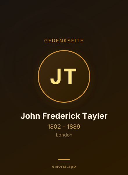 Gedenkportrait von John Frederick Tayler