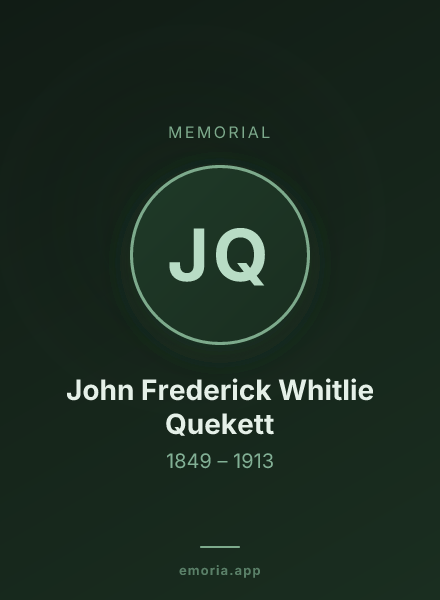 Memorial portrait of John Frederick Whitlie Quekett