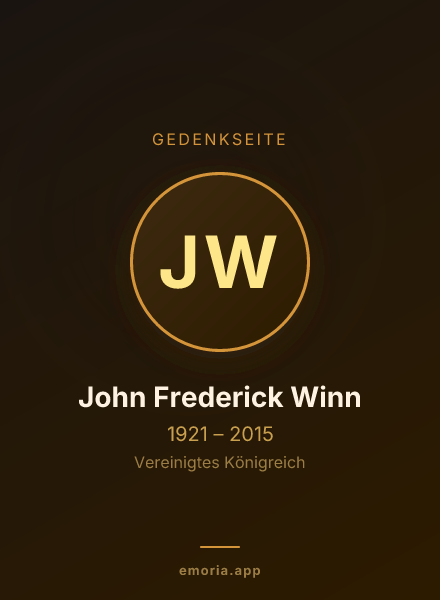 Gedenkportrait von John Frederick Winn