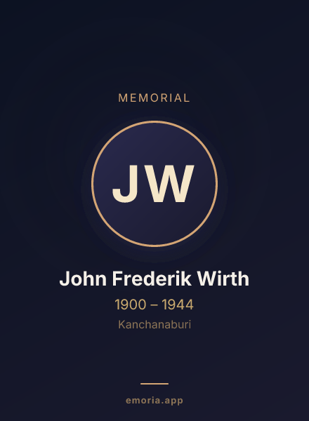 Memorial portrait of John Frederik Wirth