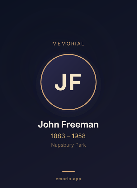 Memorial portrait of John Freeman