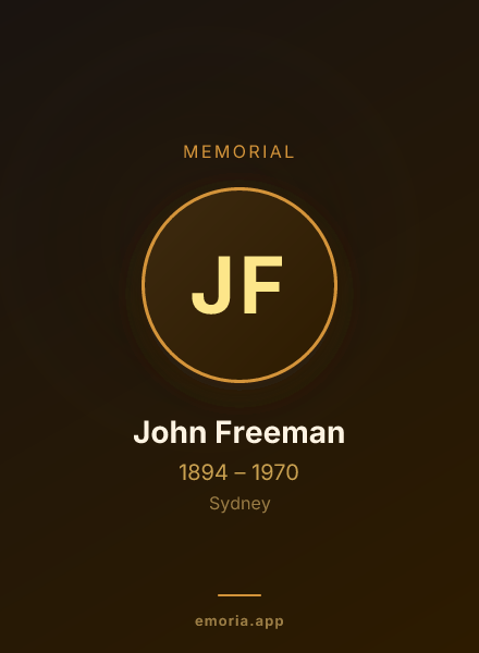 Memorial portrait of John Freeman