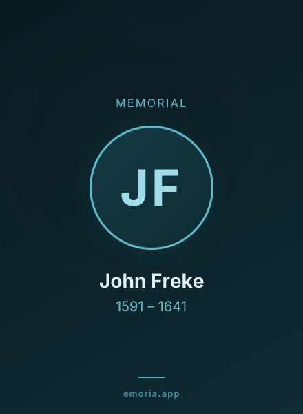 Memorial portrait of John Freke