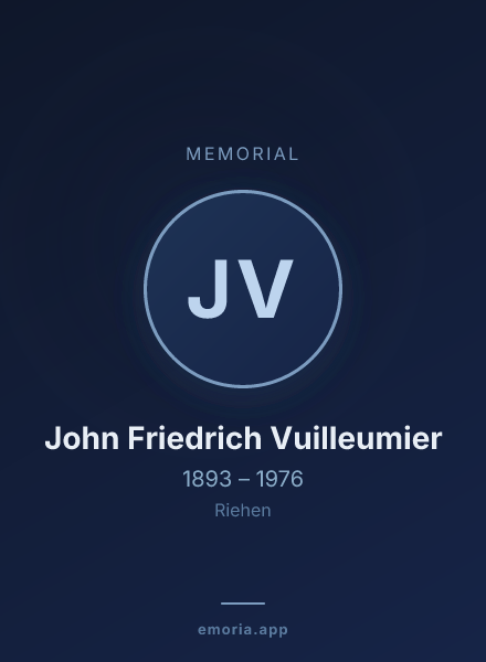 Memorial portrait of John Friedrich Vuilleumier