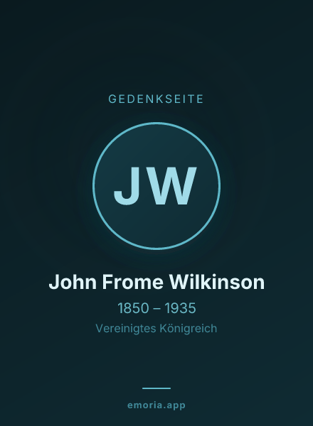 Gedenkportrait von John Frome Wilkinson