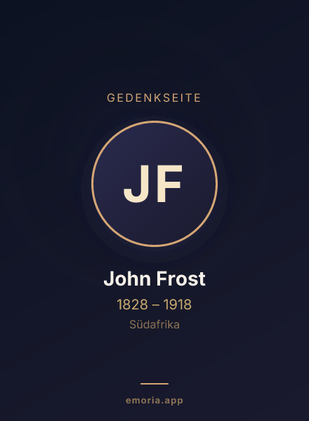 Gedenkportrait von John Frost