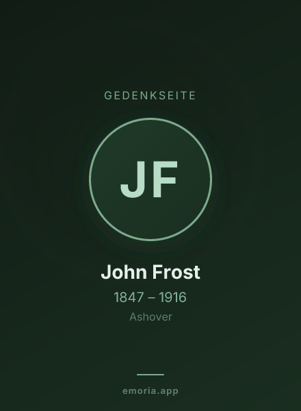 Gedenkportrait von John Frost
