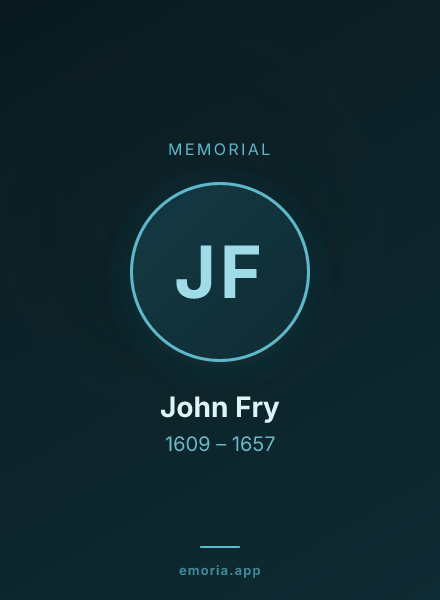 Memorial portrait of John Fry