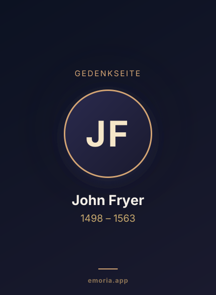 Gedenkportrait von John Fryer