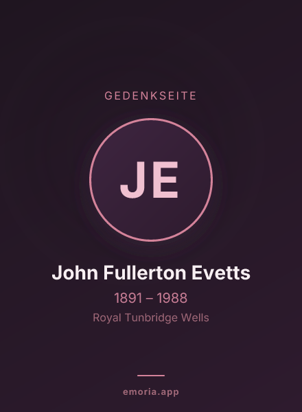 Gedenkportrait von John Fullerton Evetts