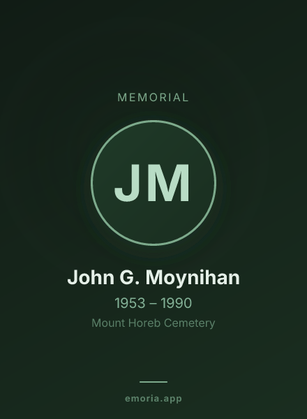 Memorial portrait of John G. Moynihan