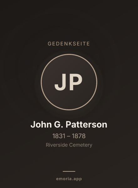 Gedenkportrait von John G. Patterson