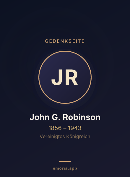 Gedenkportrait von John G. Robinson