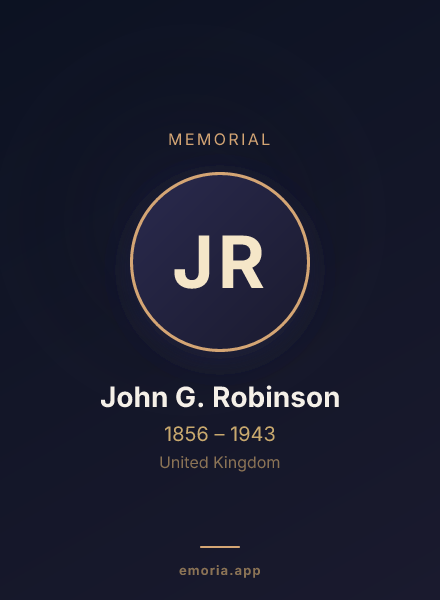 Memorial portrait of John G. Robinson