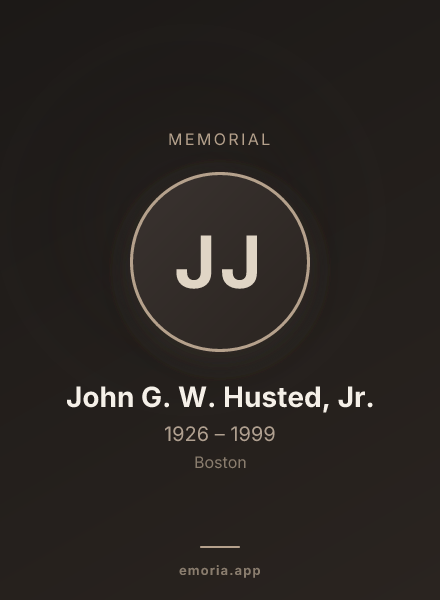 Memorial portrait of John G. W. Husted, Jr.