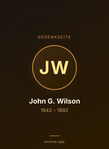 Gedenkportrait von John G. Wilson