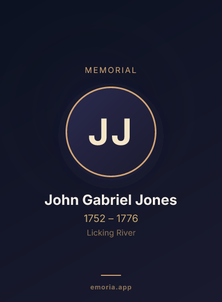 Memorial portrait of John Gabriel Jones