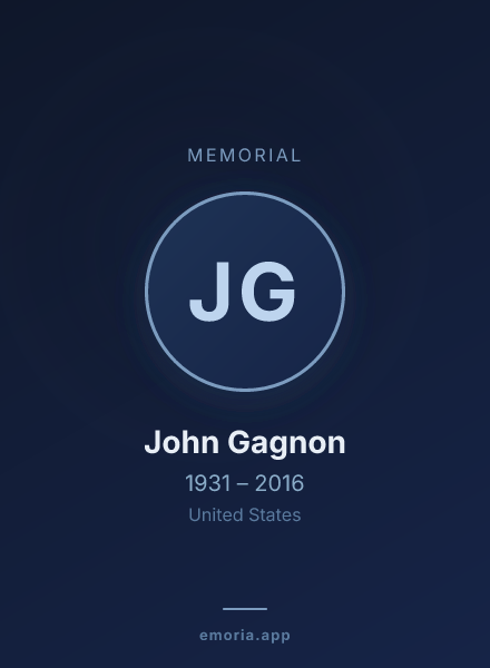 Memorial portrait of John Gagnon
