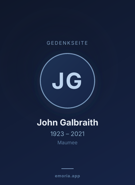 Gedenkportrait von John Galbraith
