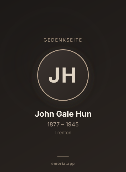 Gedenkportrait von John Gale Hun