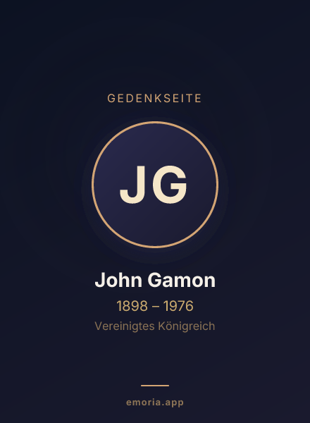 Gedenkportrait von John Gamon