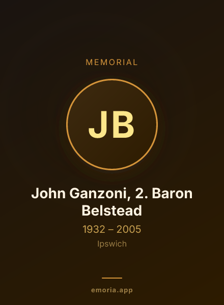 Memorial portrait of John Ganzoni, 2. Baron Belstead