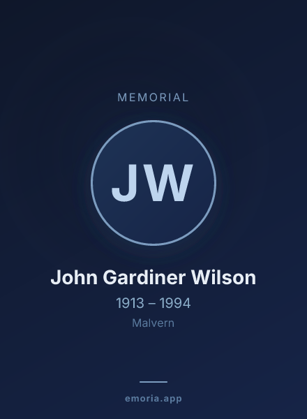 Memorial portrait of John Gardiner Wilson