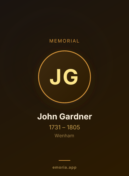 Memorial portrait of John Gardner