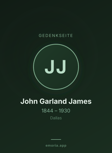 Gedenkportrait von John Garland James