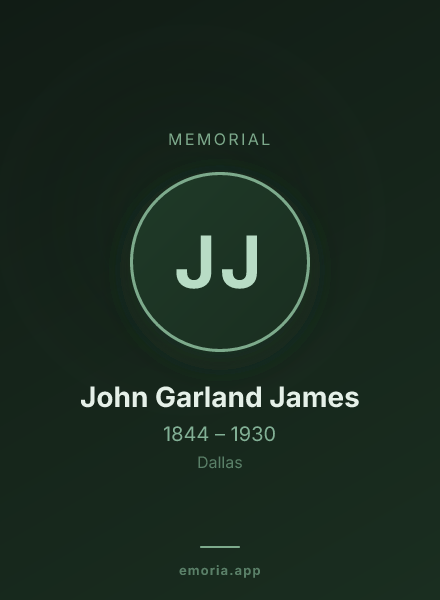 Memorial portrait of John Garland James