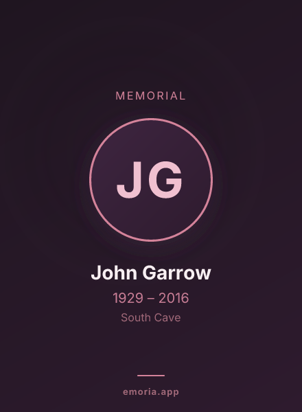 Memorial portrait of John Garrow