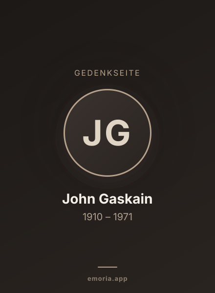 Gedenkportrait von John Gaskain