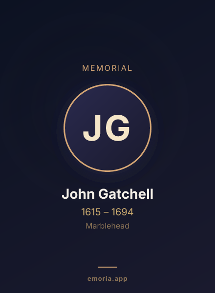 Memorial portrait of John Gatchell