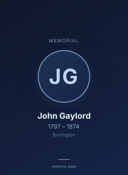 Memorial portrait of John Gaylord