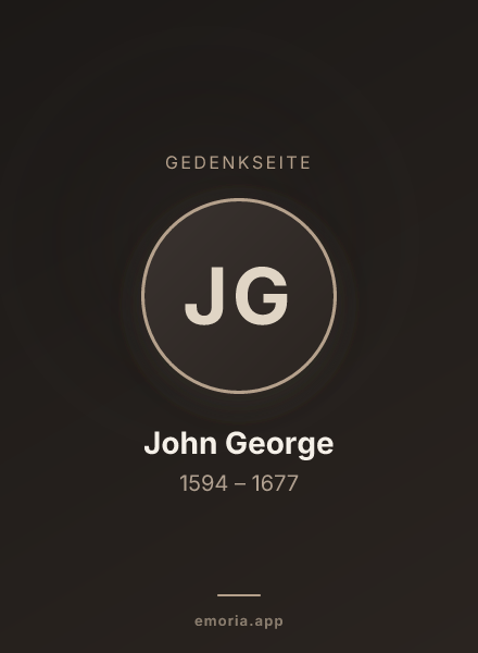 Gedenkportrait von John George