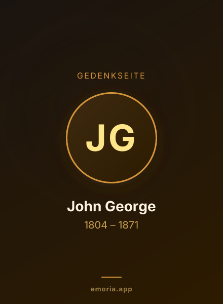 Gedenkportrait von John George