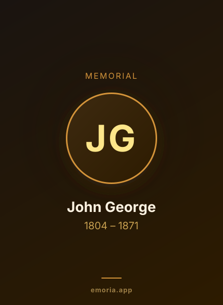 Memorial portrait of John George
